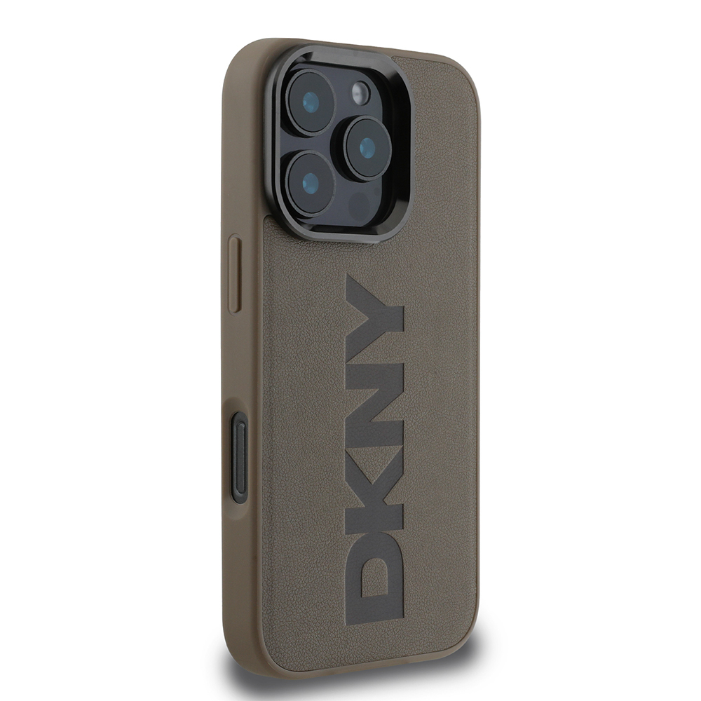 Apple iPhone 16 Pro Max Uyumlu Kılıf DKNY Orjinal Lisanslı Magsafe Şarj Özellikli PU Deri Plain Kapak - 3