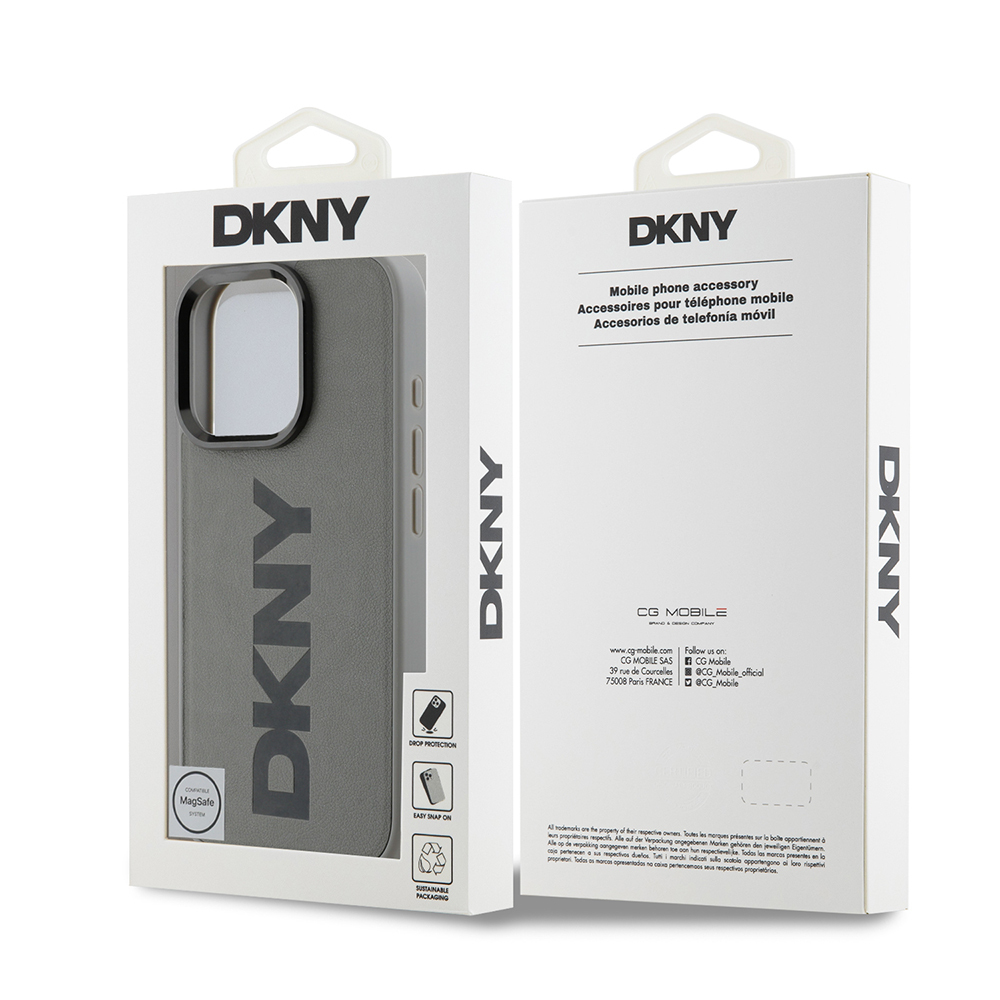 Apple iPhone 16 Pro Max Uyumlu Kılıf DKNY Orjinal Lisanslı Magsafe Şarj Özellikli PU Deri Plain Kapak - 14