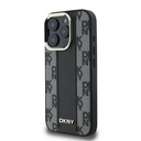 Apple iPhone 16 Pro Uyumlu Kılıf DKNY Orjinal Lisanslı Magsafe Şarj Özellikli 3D Yazılı Checkered Pattern Kapak - 8