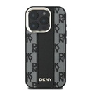 Apple iPhone 16 Pro Uyumlu Kılıf DKNY Orjinal Lisanslı Magsafe Şarj Özellikli 3D Yazılı Checkered Pattern Kapak - 9