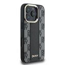 Apple iPhone 16 Pro Max Uyumlu Kılıf DKNY Orjinal Lisanslı Magsafe Şarj Özellikli 3D Yazılı Checkered Pattern Kapak - 3