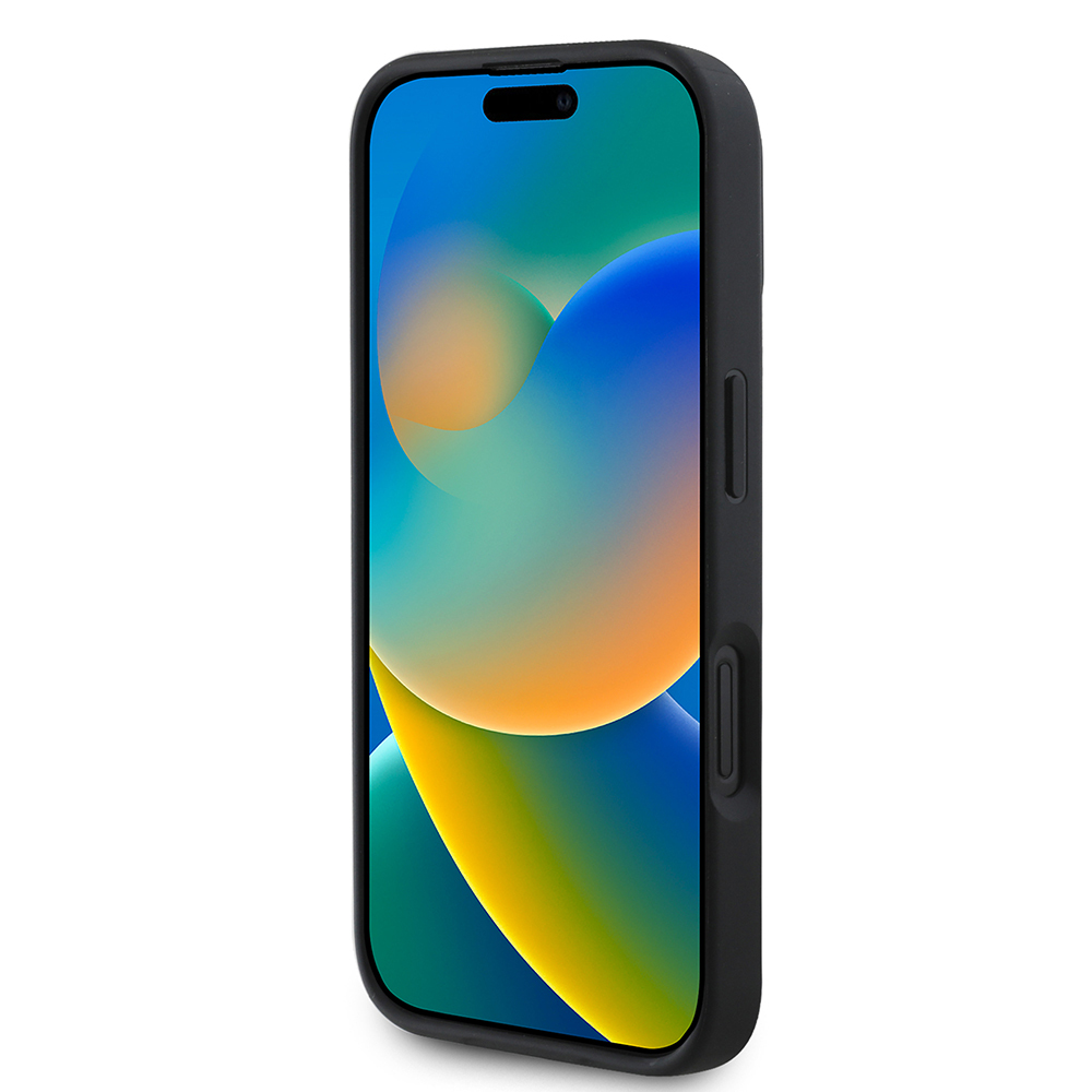 Apple iPhone 16 Pro Uyumlu Kılıf DKNY Orjinal Lisanslı Kartlıklı 3D Yazılı Repeat Texture Pattern Kapak - 4