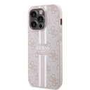 Apple iPhone 14 Pro Max Uyumlu Kılıf Guess Orjinal Lisanslı Magsafe Şarj Özellikli 4G Şerit Tasarımlı Printed Kapak - 8