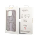 Apple iPhone 14 Pro Max Uyumlu Kılıf Guess Orjinal Lisanslı Magsafe Şarj Özellikli 4G Şerit Tasarımlı Printed Kapak - 14