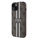 Apple iPhone 15 Uyumlu Kılıf Guess Orjinal Lisanslı Magsafe Şarj Özellikli 4G Şerit Tasarımlı Printed Kapak - 1