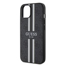 Apple iPhone 15 Uyumlu Kılıf Guess Orjinal Lisanslı Magsafe Şarj Özellikli 4G Şerit Tasarımlı Printed Kapak - 19