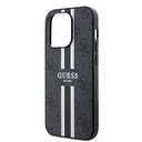 Apple iPhone 15 Pro Max Uyumlu Kılıf Guess Orjinal Lisanslı Magsafe Şarj Özellikli 4G Şerit Tasarımlı Printed Kapak - 20