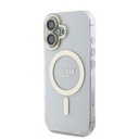 Apple iPhone 16 Uyumlu Guess Orjinal Lisanslı 3'lü Aksesuar Seti IML Baskılı Simli Glitter Kılıf + Ekran Koruyucu + Lens Koruyucu - 1