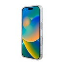 Apple iPhone 16 Uyumlu Guess Orjinal Lisanslı 3'lü Aksesuar Seti IML Baskılı Simli Glitter Kılıf + Ekran Koruyucu + Lens Koruyucu - 3