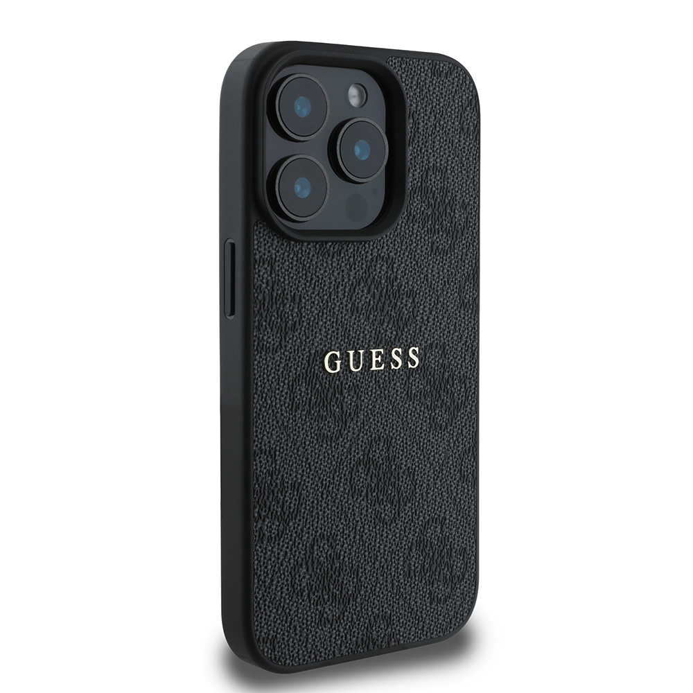 Apple iPhone 15 Pro Max Uyumlu Kılıf Guess Orjinal Lisanslı Magsafe Şarj Özellikli 4G Desen Yazı Logolu Kapak - 19