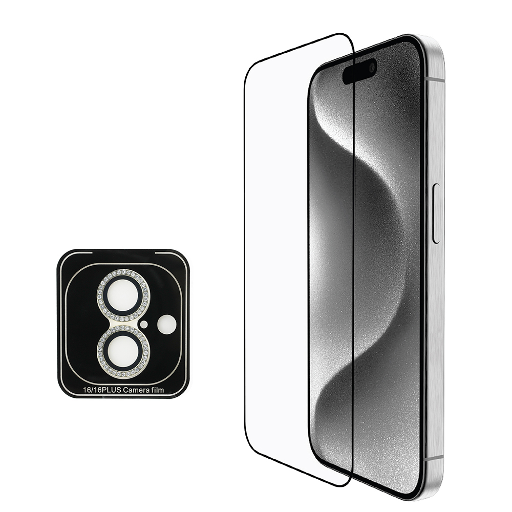 Apple iPhone 16 Plus Uyumlu Guess Orjinal Lisanslı Kılıf + Ekran Koruyucu + Lens Koruyucu 3in1 Aksesuar Seti - 23