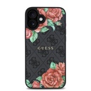 Apple iPhone 16 Plus Uyumlu Kılıf Guess Orjinal Lisanslı Magsafe Şarj Özellikli Gül Baskılı 4G Desenli Yazı Logolu Kapak - 2