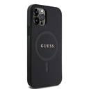 Apple iPhone 12 Pro Uyumlu Kılıf Guess Orjinal Lisanslı Magsafe Şarj Özellikli Yazı Logolu Saffiano Classic Kapak - 3