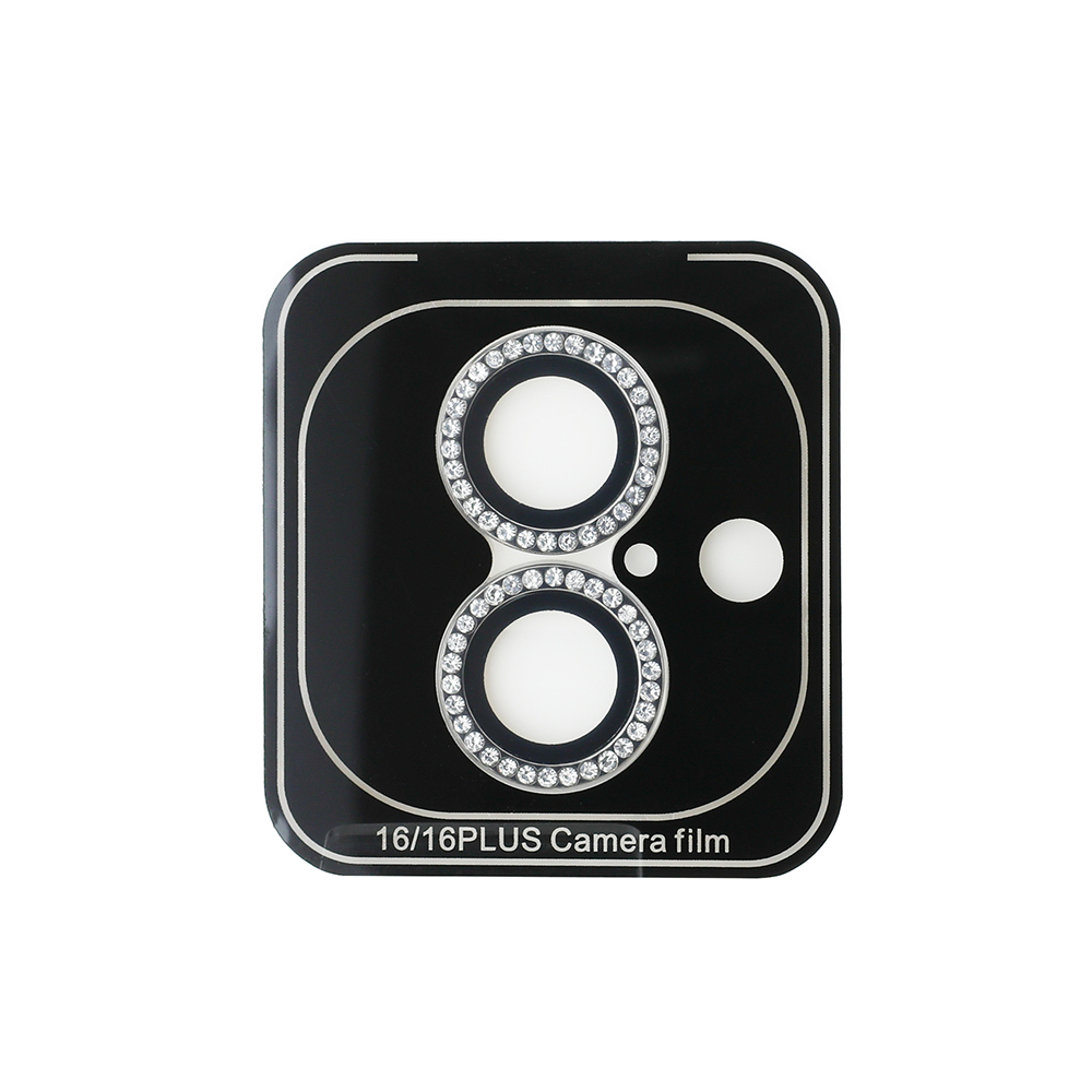 Apple iPhone 16 Plus Uyumlu Guess Orjinal Lisanslı Rhinestone Ekran Koruyucu + Lens Koruyucu 2in1 Aksesuar Seti - 2