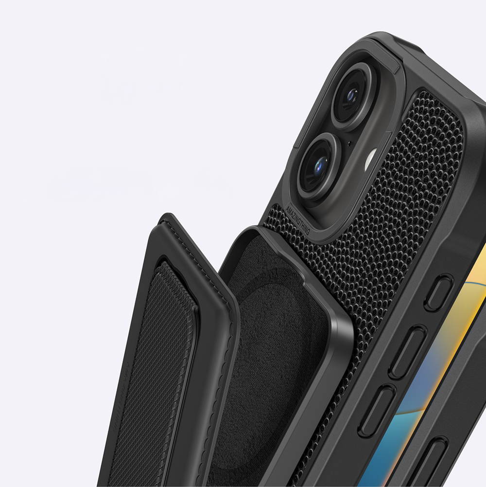 Apple iPhone 16 Plus Uyumlu Kılıf Magsafe Şarj Özellikli Standlı Kartlıklı Set Amazinghing Glamour Luxe Serisi Kapak - 8