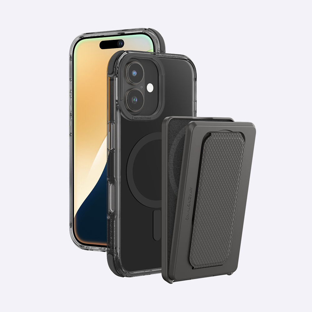Apple iPhone 16 Plus Uyumlu Kılıf Magsafe Şarj Özellikli Standlı Kartlıklı Set Amazingthing Omni Adventure Serisi Kapak - 5