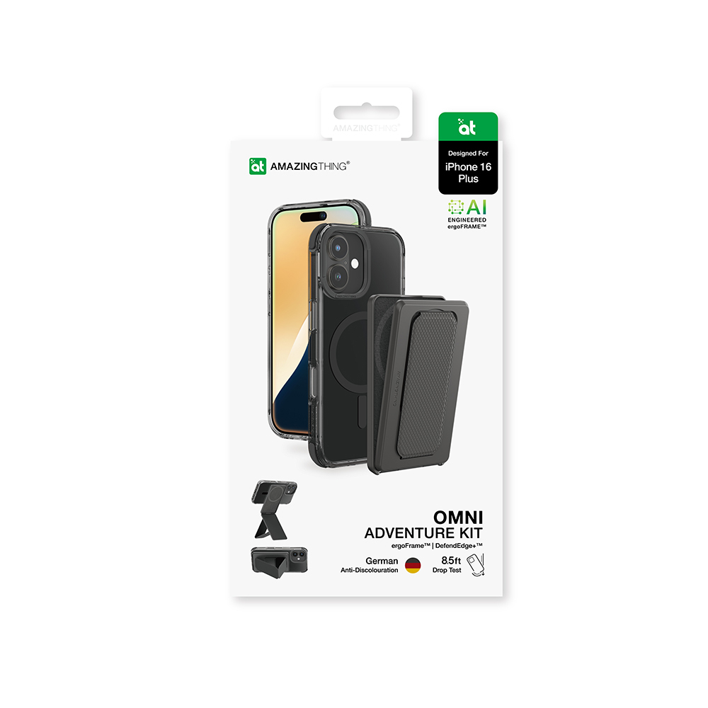 Apple iPhone 16 Plus Uyumlu Kılıf Magsafe Şarj Özellikli Standlı Kartlıklı Set Amazingthing Omni Adventure Serisi Kapak - 14