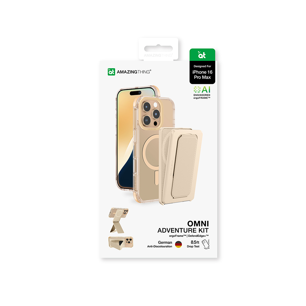 Apple iPhone 16 Pro Max Uyumlu Kılıf Magsafe Şarj Özellikli Standlı Kartlıklı Set Amazingthing Omni Adventure Serisi Kapak - 14