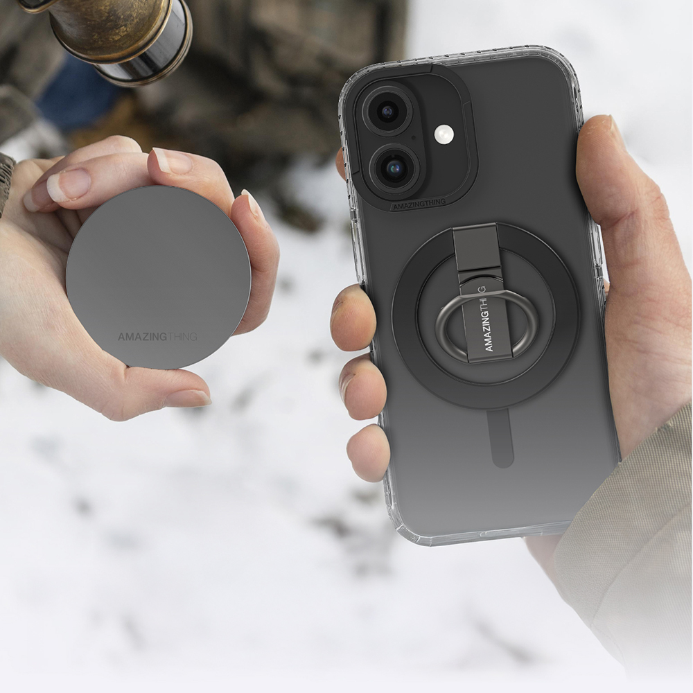 Apple iPhone 16 Uyumlu Kılıf Magsafe Şarj Özellikli Yüzük Standlı Amazingthing Titan Pro Serisi Kapak - 8
