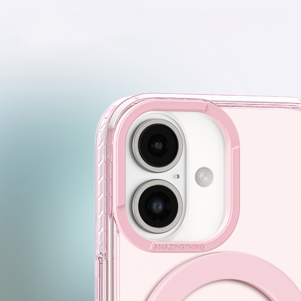 Apple iPhone 16 Uyumlu Kılıf Magsafe Şarj Özellikli Yüzük Standlı Amazingthing Titan Pro Serisi Kapak - 24