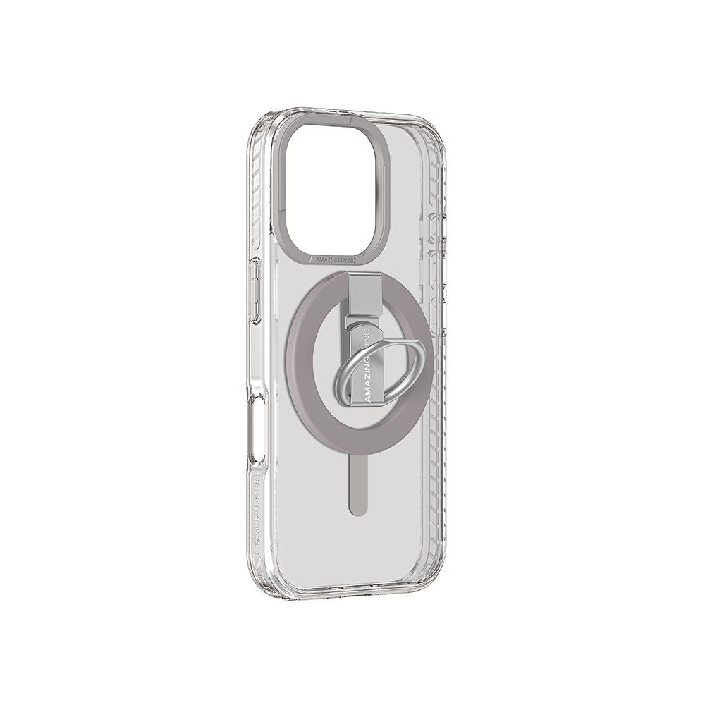 Apple iPhone 16 Pro Uyumlu Kılıf Magsafe Şarj Özellikli Yüzük Standlı Amazingthing Titan Pro Serisi Kapak - 15