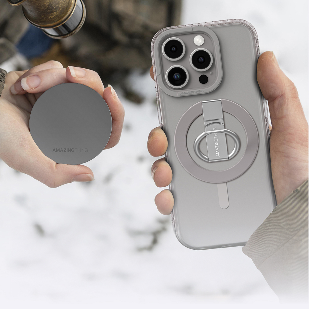 Apple iPhone 16 Pro Max Uyumlu Kılıf Magsafe Şarj Özellikli Yüzük Standlı Amazingthing Titan Pro Serisi Kapak - 20