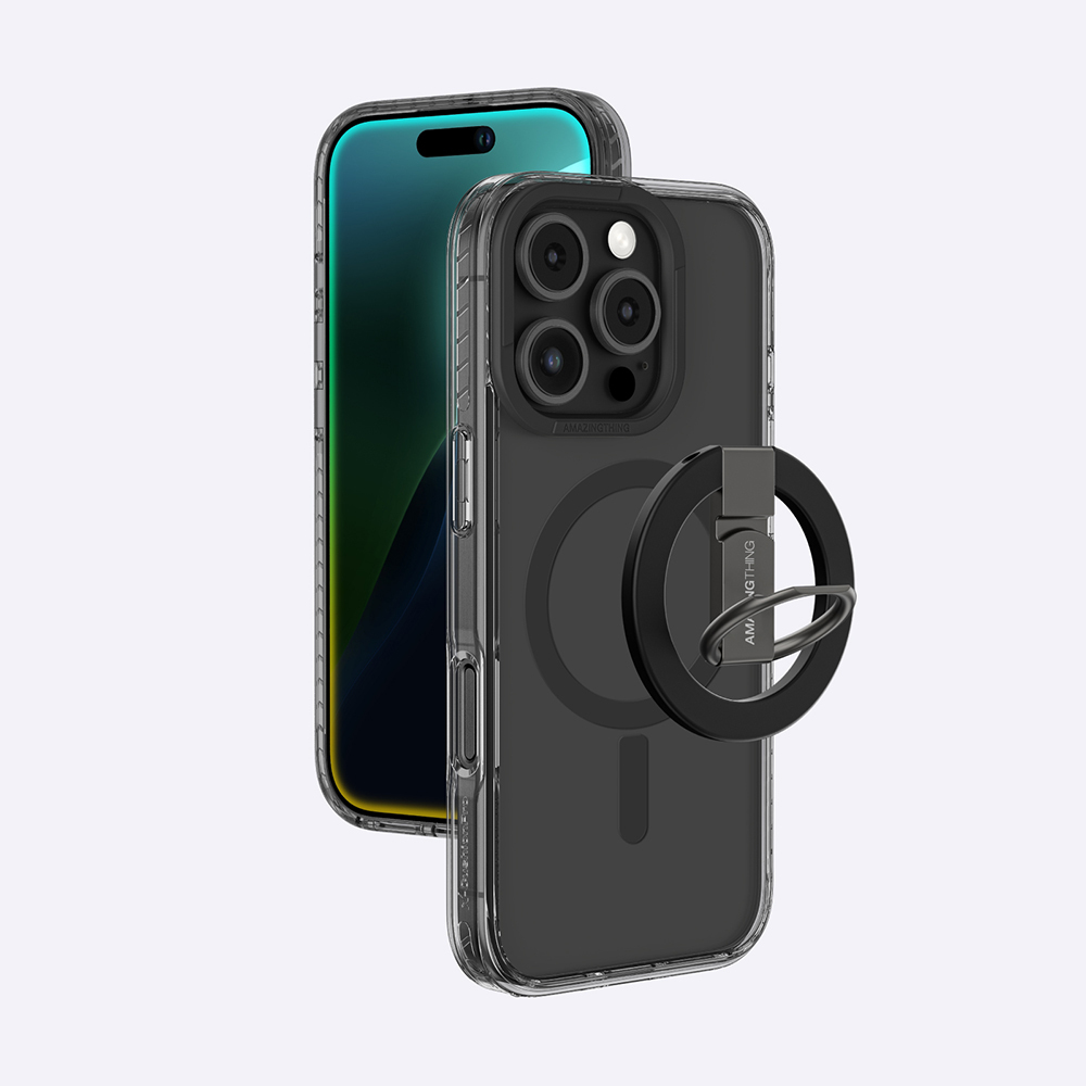 Apple iPhone 16 Pro Max Uyumlu Kılıf Magsafe Şarj Özellikli Yüzük Standlı Amazingthing Titan Pro Serisi Kapak - 28