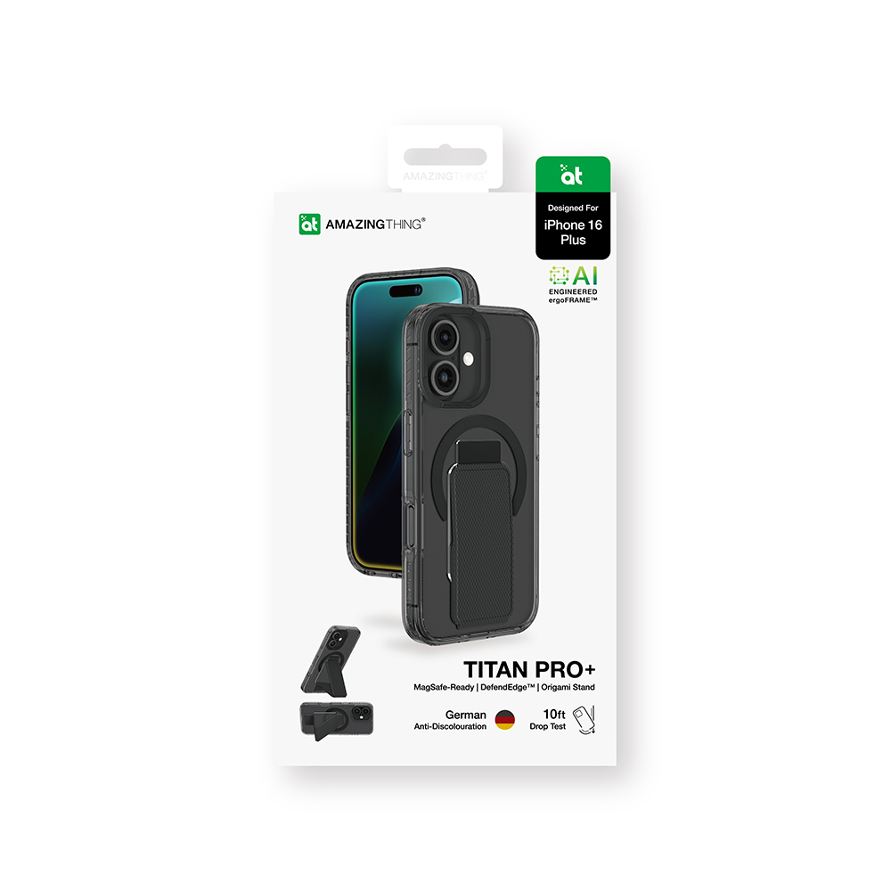 Apple iPhone 16 Plus Uyumlu Kılıf Magsafe Şarj Özellikli Standlı Amazingthing Titan Pro Plus Kapak - 13