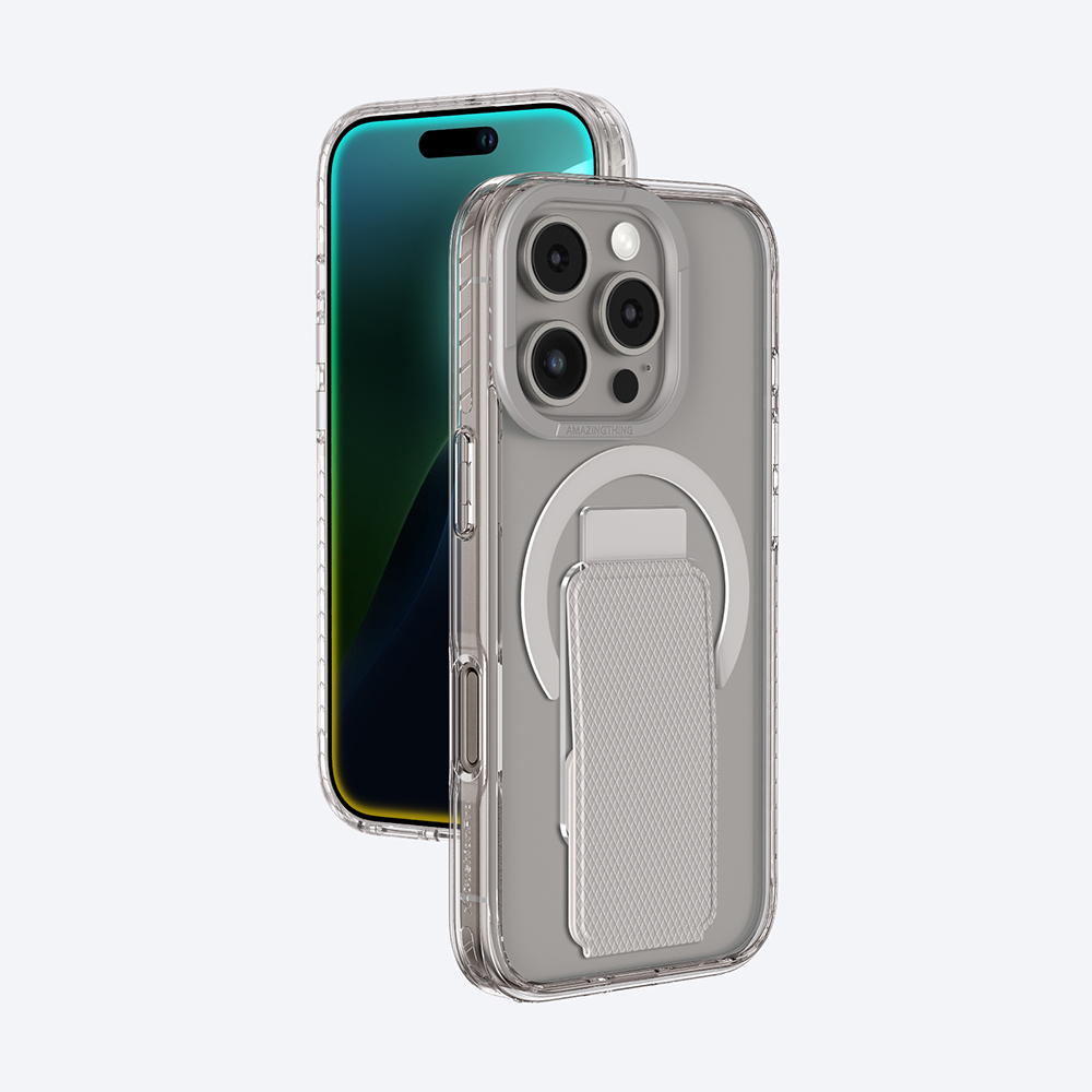 Apple iPhone 16 Pro Uyumlu Kılıf Magsafe Şarj Özellikli Standlı Amazingthing Titan Pro Plus Kapak - 4