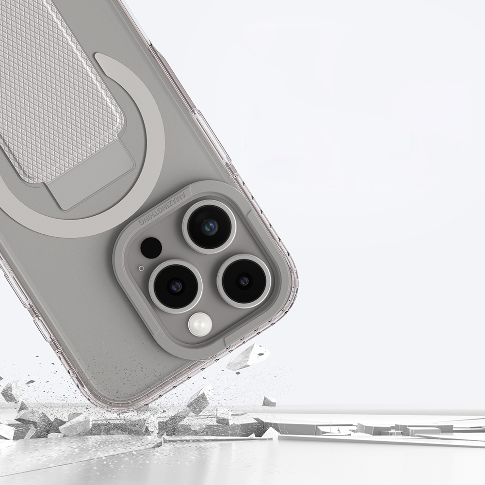 Apple iPhone 16 Pro Uyumlu Kılıf Magsafe Şarj Özellikli Standlı Amazingthing Titan Pro Plus Kapak - 9