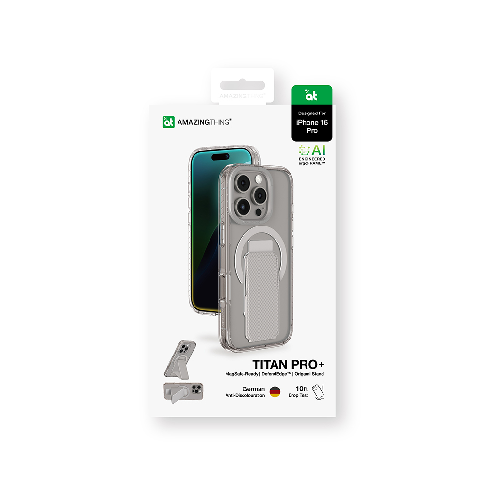 Apple iPhone 16 Pro Uyumlu Kılıf Magsafe Şarj Özellikli Standlı Amazingthing Titan Pro Plus Kapak - 13