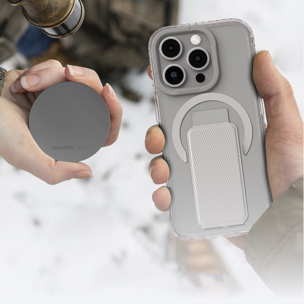 Apple iPhone 16 Pro Max Uyumlu Kılıf Magsafe Şarj Özellikli Standlı Amazingthing Titan Pro Plus Kapak - 8