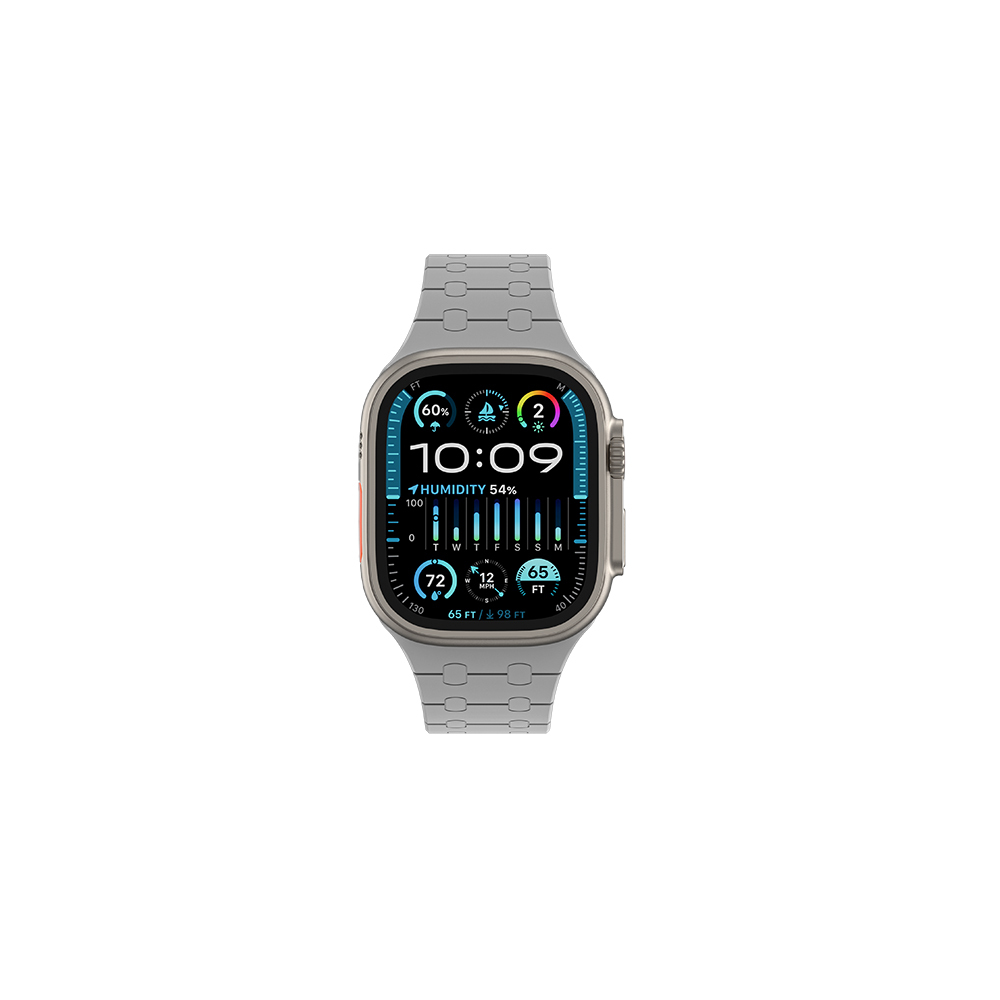 Apple Watch Ultra 49mm Uyumlu Amazingthing Smoothie Sport Magnetik Tak Çıkar Silikon Strap Kayış - 5