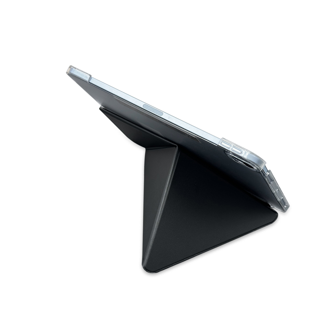 Apple iPad Pro 11 2024 Uyumlu Raptic Clear Folio Airbagli Şeffaf Kapaklı Katlanabilir Standlı Kılıf - 10