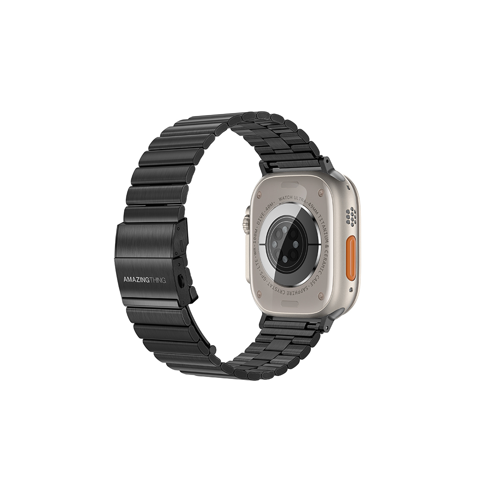 Apple Watch Ultra 49mm Uyumlu Amazingthing Titan Steel Metal Kordon - 1