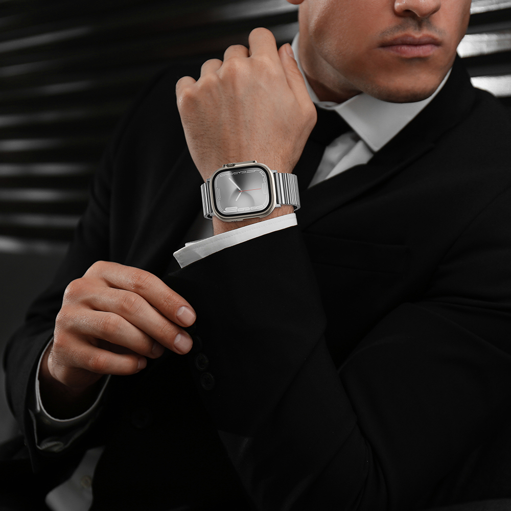 Apple Watch 10 46mm Amazingthing Titan Steel Metal Kordon - 5