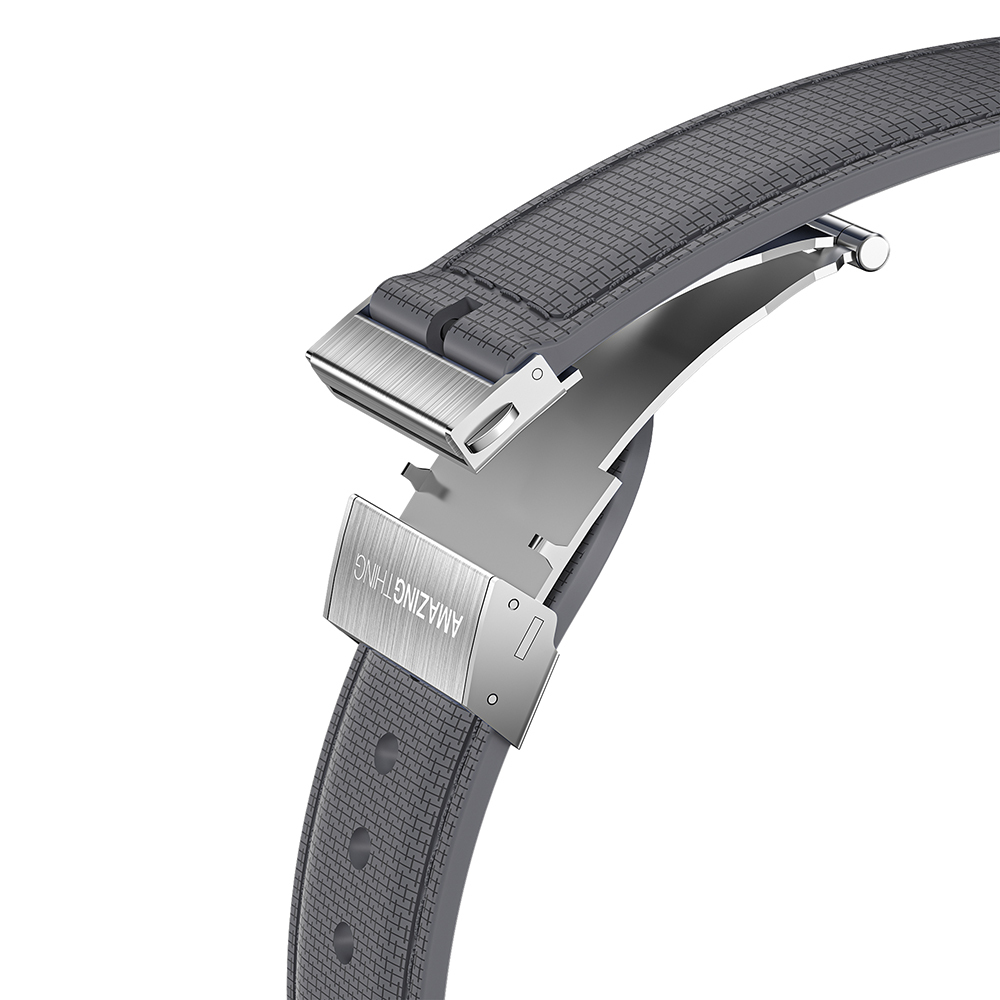 Apple Watch Ultra 49mm Uyumlu Amazingthing Titan Swift Deri Dokulu Silikon Kordon - 4