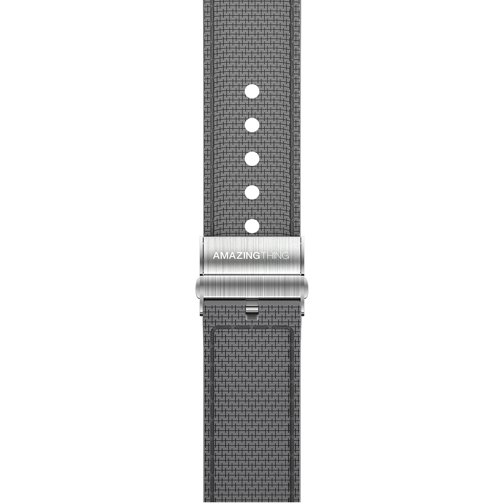 Apple Watch Ultra 49mm Uyumlu Amazingthing Titan Swift Deri Dokulu Silikon Kordon - 5