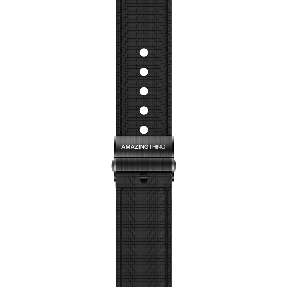 Apple Watch Ultra 49mm Uyumlu Amazingthing Titan Swift Deri Dokulu Silikon Kordon - 11