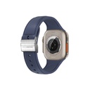 Apple Watch 7 45mm Uyumlu Amazingthing Titan Swift Deri Dokulu Silikon Kordon - 6