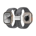 Apple Watch 10 46mm Amazingthing Titan Swift Deri Dokulu Silikon Kordon - 18