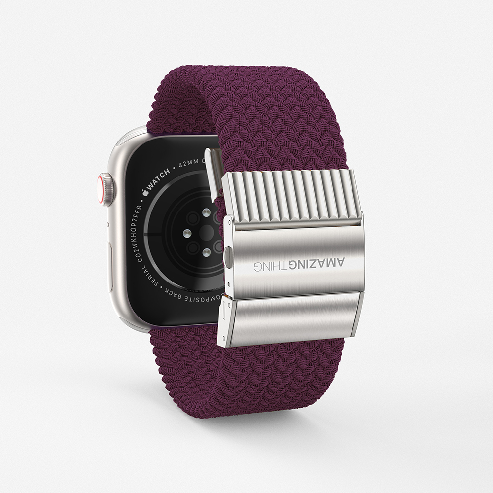 Apple Watch 10 42mm Amazingthing Titan Weave Örgü Sport Kordon - 13
