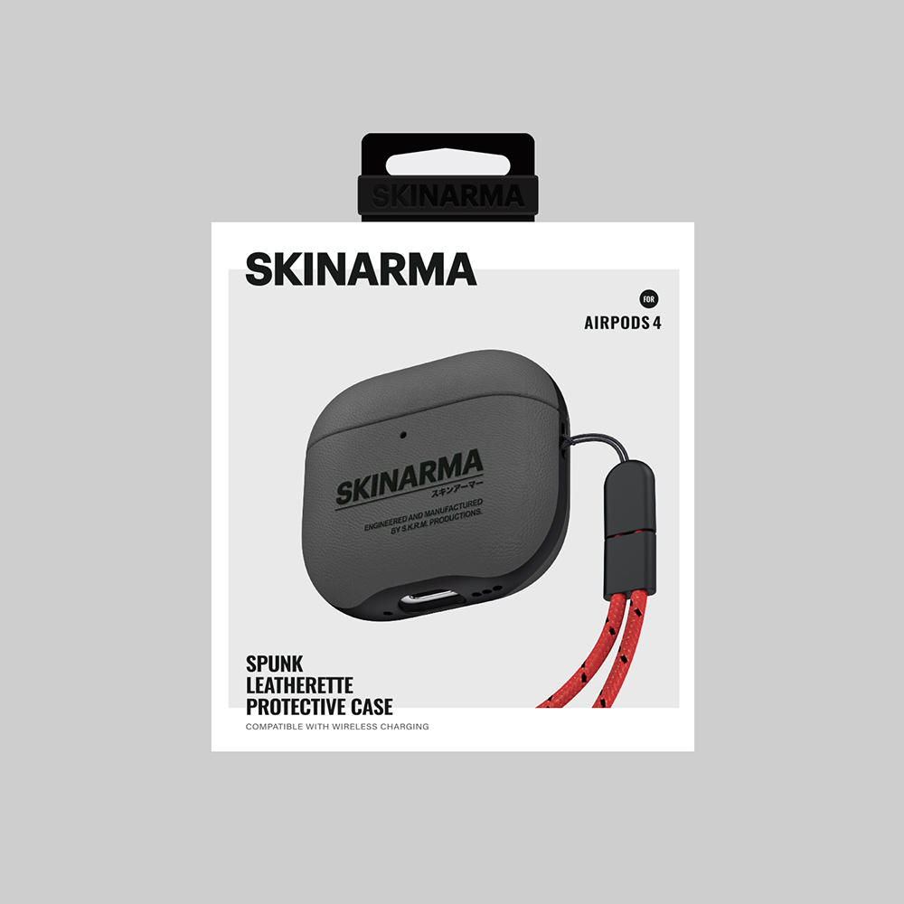 Apple Airpods 4 Uyumlu Kılıf SkinArma PU Deri Tasarım Spunk Kılıf - 7