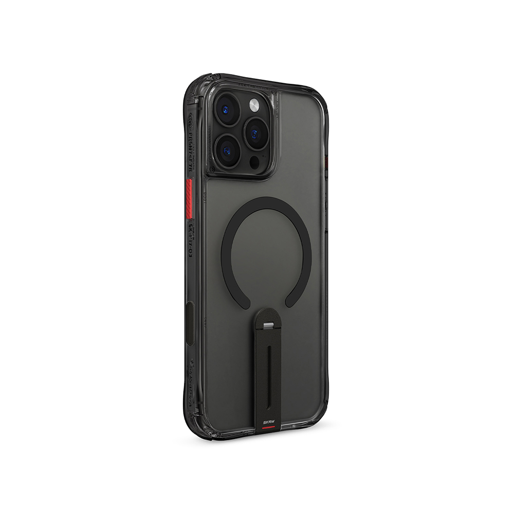 Apple iPhone 16 Pro Uyumlu Kılıf Magsafe Şarj Özellikli 360° Dönebilen Standlı Skinarma Helix Kapak - 2