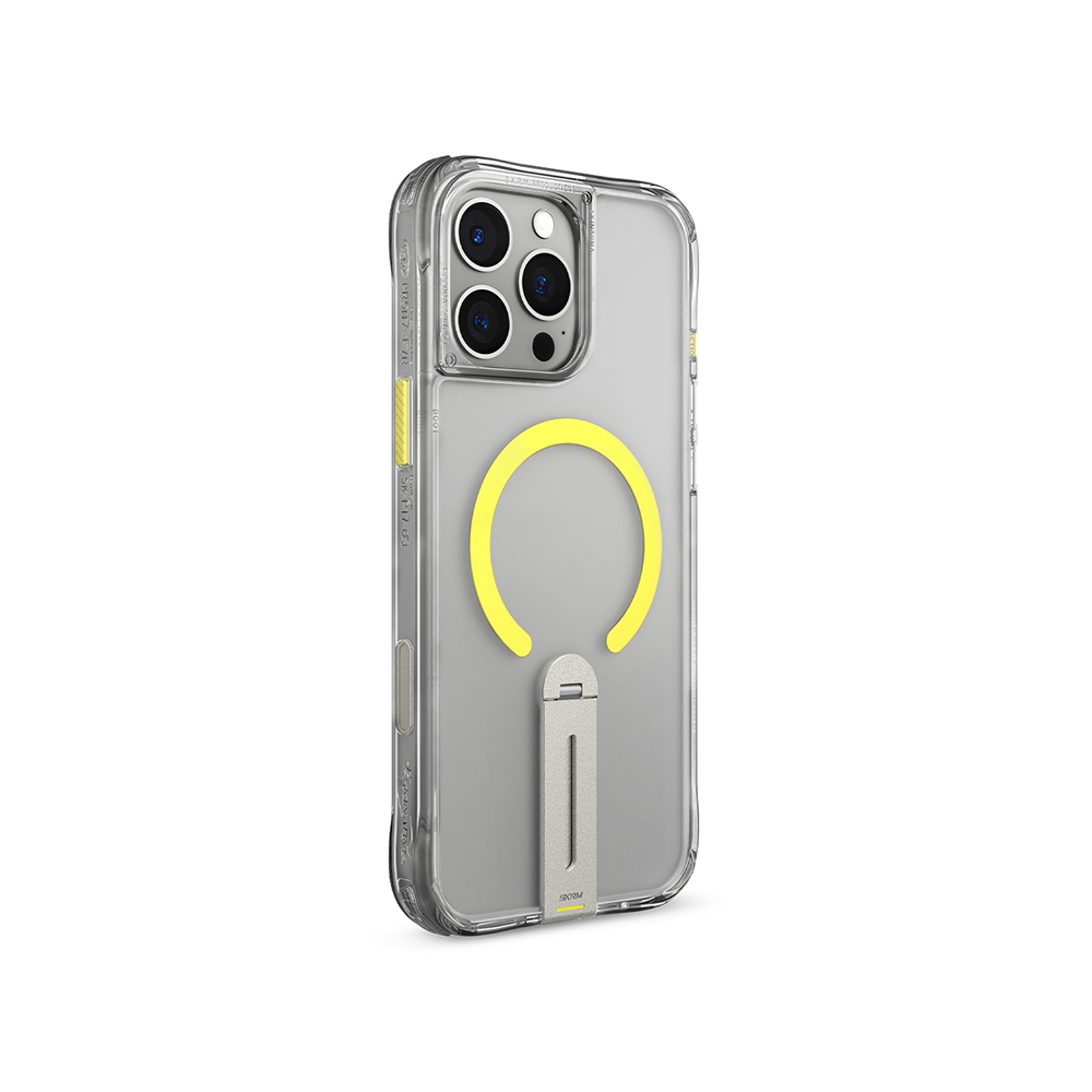 Apple iPhone 16 Pro Uyumlu Kılıf Magsafe Şarj Özellikli 360° Dönebilen Standlı Skinarma Helix Kapak - 9