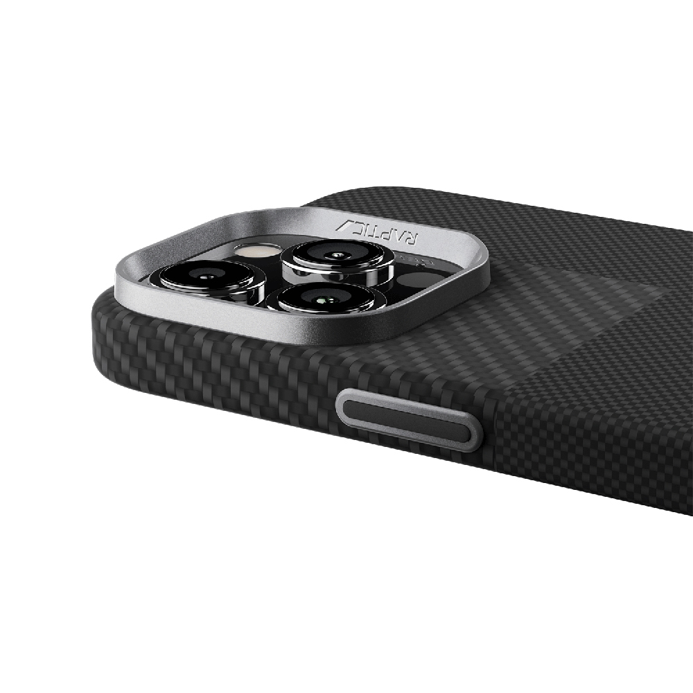 Apple iPhone 16 Pro Uyumlu Kılıf Magsafe Şarj Özellikli 600D Metal Kamera Çerçeveli Raptic Aramid Fiber Croxx Mondrian Serisi Kapak - 4