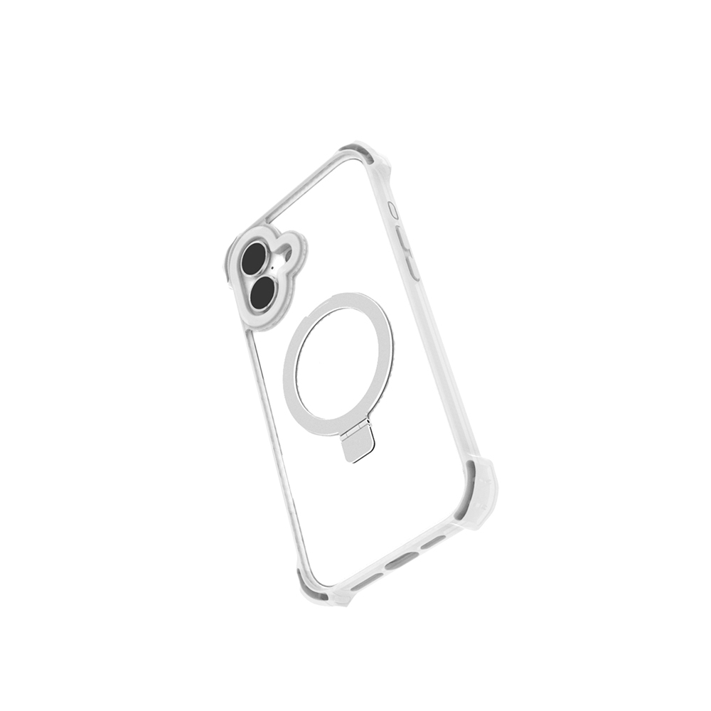 Apple iPhone 16 Uyumlu Kılıf Magsafe Şarj Özellikli Raptic Dual Serisi Şeffaf Standlı Kapak - 8