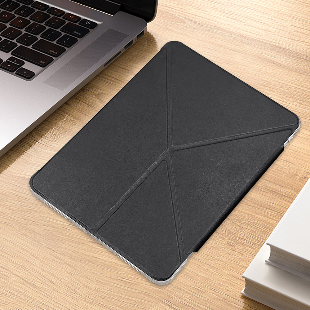 Apple iPad Air 11 2024 Uyumlu Raptic Clear Folio Airbagli Şeffaf Kapaklı Katlanabilir Standlı Kılıf - 16