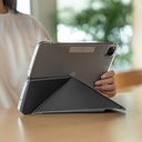 Apple iPad Air 11 2024 Uyumlu Raptic Clear Folio Airbagli Şeffaf Kapaklı Katlanabilir Standlı Kılıf - 21