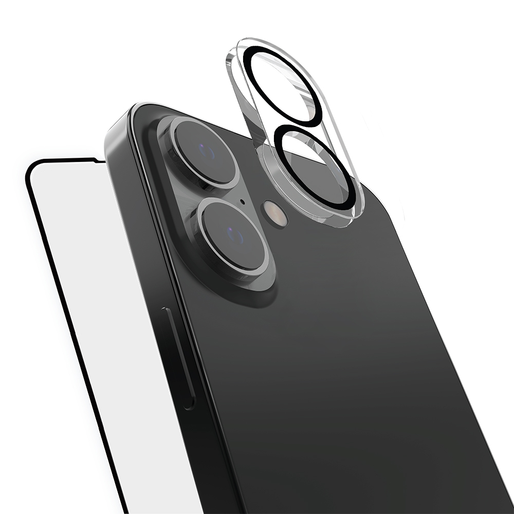 Apple iPhone 16 Uyumlu Raptic 2in1 Temperli Ekran Koruyucu + Lens Koruyucu Set - 2